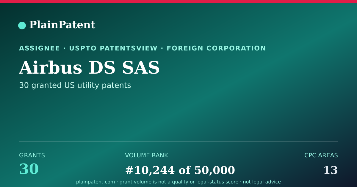 Shareable card for Airbus DS SAS Patent Portfolio