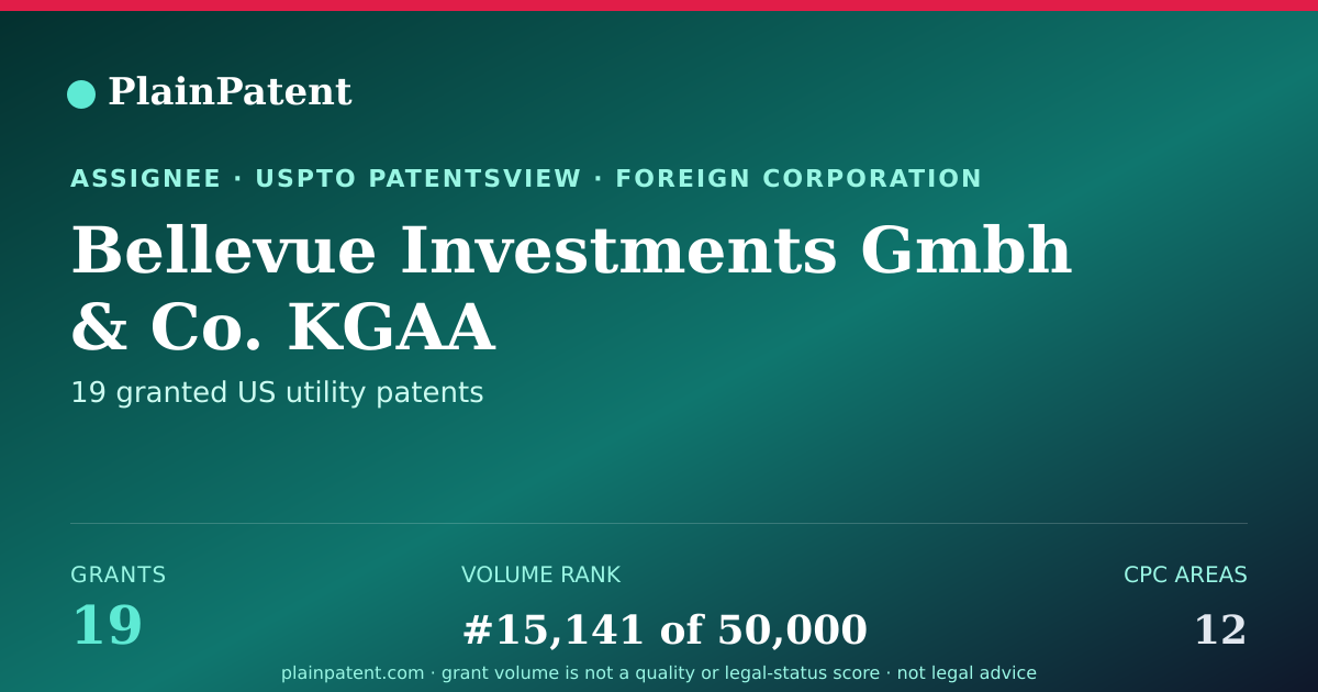 Shareable card for Bellevue Investments Gmbh & Co. KGAA Patent Portfolio