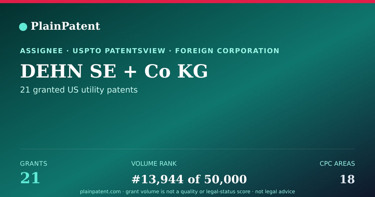Shareable card for DEHN SE + Co KG Patent Portfolio