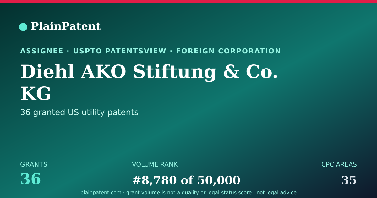 Shareable card for Diehl AKO Stiftung & Co. KG Patent Portfolio