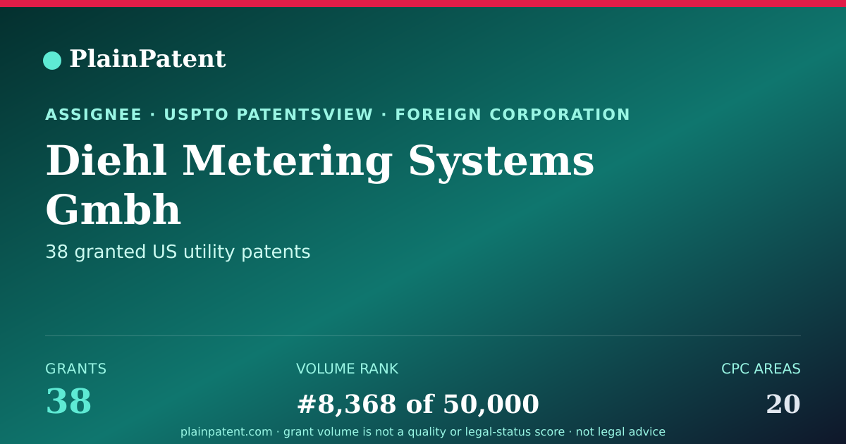 Shareable card for Diehl Metering Systems Gmbh Patent Portfolio