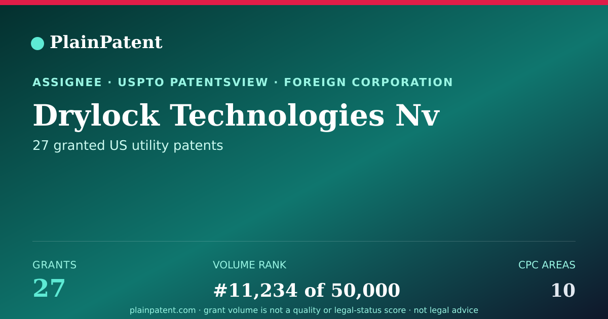 Shareable card for Drylock Technologies Nv Patent Portfolio