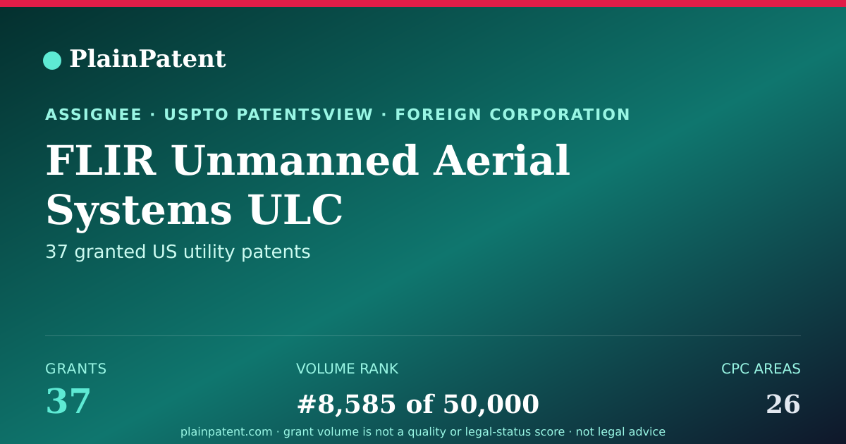 Shareable card for FLIR Unmanned Aerial Systems ULC Patent Portfolio