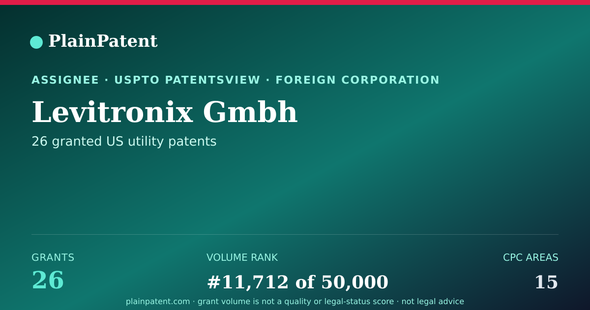 Shareable card for Levitronix Gmbh Patent Portfolio
