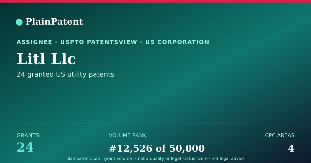 Shareable card for Litl Llc Patent Portfolio