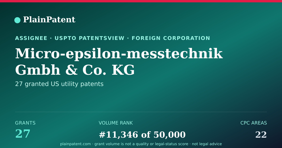 Shareable card for Micro-epsilon-messtechnik Gmbh & Co. KG Patent Portfolio