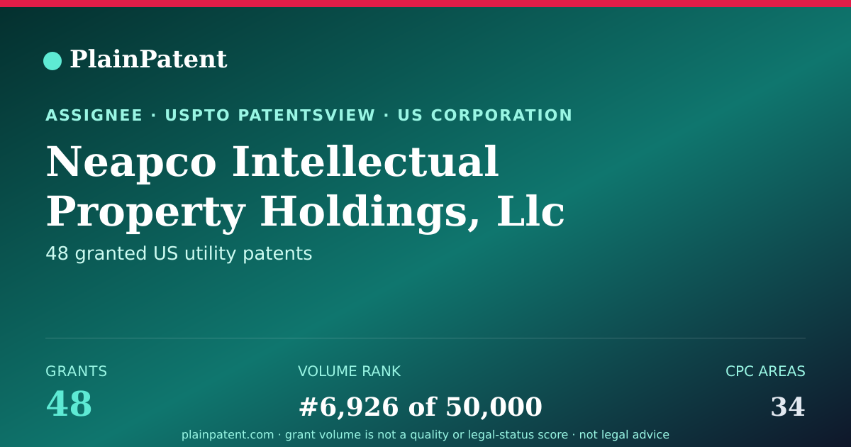 Shareable card for Neapco Intellectual Property Holdings, Llc Patent Portfolio