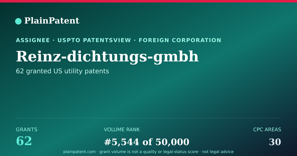 Shareable card for Reinz-dichtungs-gmbh Patent Portfolio