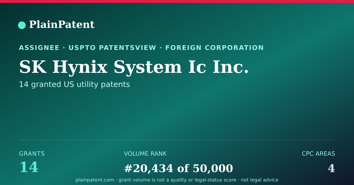 Shareable card for SK Hynix System Ic Inc. Patent Portfolio